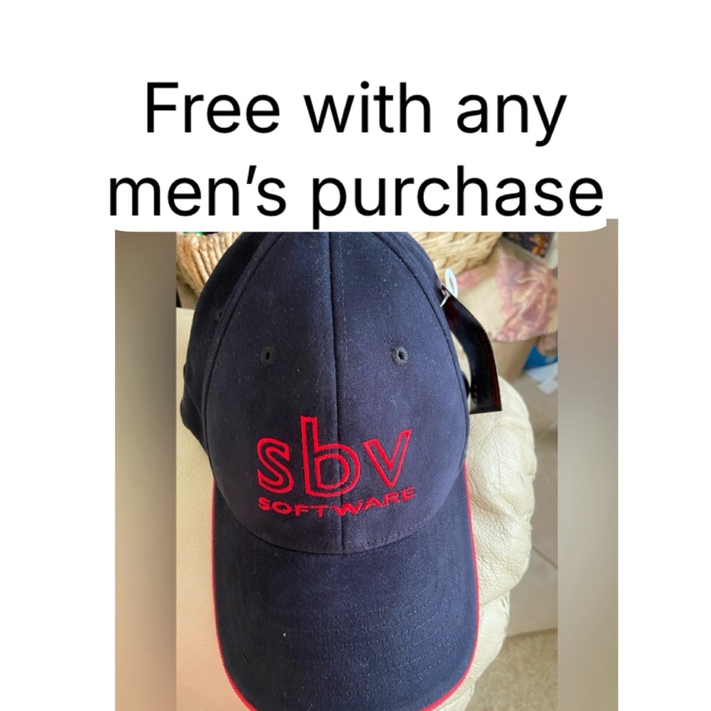 SbV NU-FIT universal software black cap with red embroidery